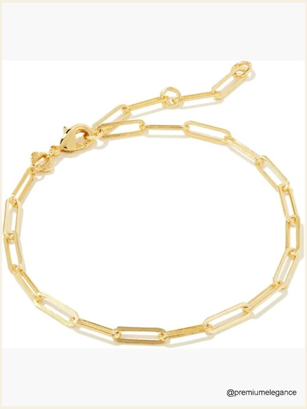 Gold 6.5" Link Bracelet with Lobster Clasp, Fashion Jewelry